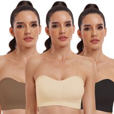 PRICES MAY VARY. 【Perfect Occasion】: This strapless bra can match your different dressing styles, it is super soft and available in skin colors, and the clear silicone non-slip pads mean you don’t have to worry about the embarrassing scene where your bra keeps slipping off. It also comes with two clear straps for easier matching with your outfits and multiple ways to wear it. Allowing you to avoid embarrassment and discomfort in social situations and at home. 【RELEASE YOUR SHOULDERS】: This strap Strapless Bras, Skin Colors, Bandeau Bra, Everyday Bra, Kids Luggage, Strapless Bra, Bra Lingerie, Skin Color, Fashion Branding