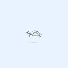 a drawing of a turtle on a light blue background