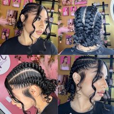 Transform Your Mane with Stunning Long Hair Colors Four Cornrow Braids Into Bun, Up Down Braid Hairstyles Black, Butterfly Scalp Braid, Four Braids With Curls, Butterfly Braid Cornrows, Four Butterfly Braids, Butterfly Straight Backs Braids, 2 Buns With Braids, Butterfly French Braid