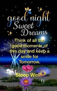 a poster with the words good night sweet dreams