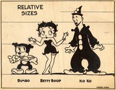 an old cartoon ad for betty boop and mickey mouse