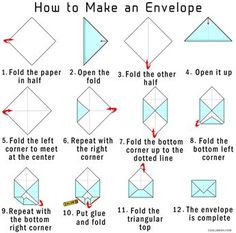 how to make an envelope out of paper - step by step instructions on how to make an envelope