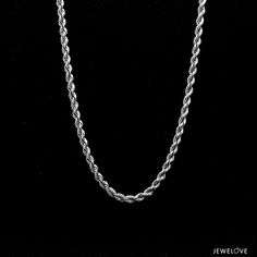 Platinum Chain by Jewelove Platinum Chain for Men Crafted in Platinum. The  is made in 95% pure platinum and hallmarked with Pt 950 for platinum purity. Metal : Platinum Platinum Purity : 95% Purity Mark : Pt 950 Finishing : Hi-polish Width : 3mm Length : 20 inches (as selected above) Estimated Platinum Weight : 26.15 grams (20 inches) Certificate of Authenticity : Platinum Guild International White Gold Round Rope Chain Necklace, White Gold Rope Chain Necklace, Formal White Gold Rope Chain Necklace, Luxury Silver Necklace With Wheat Chain, Classic Link Rope Chain Necklace For Formal Occasions, Luxury White Gold Rope Chain Necklace, Classic Silver Wheat Chain Necklace, Luxury Silver Wheat Chain Necklace, Classic White Gold Chain Necklace With Polished Finish