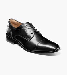 Conetta Cap Toe Oxford Men’s Dress Shoes | Florsheim.com Elegant Oxfords With Cushioned Footbed, Elegant Semi-formal Oxfords With Cushioned Footbed, Elegant Formal Dress Shoes With Cushioned Footbed, Elegant Formal Oxfords With Cushioned Footbed, Elegant Oxfords With Cushioned Footbed For Business, Elegant Business Casual Dress Shoes With Cushioned Footbed, Work Week, Mens Oxfords, Leather Cover