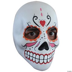 Perfect for celebrating Mexico's Day of the Dead dia de los muertos on November 1st! Full over the head female sugar skull latex mask. Individually hand painted for the most realistic look possible One size fits most adult. Catrina Mask, Day Of The Dead Mask, Mexico Day Of The Dead, Sugar Skull Costume, Female Mask, Red Day, Skull Mask, Halloween Accessories, Halloween Props