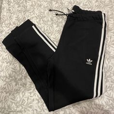 Sweatpants To Wear During Fall. Brand New, Tag Still On. No Returns. Adidas Sporty Sweatpants, Adidas Stretch Sweatpants For Streetwear, Black Adidas Sweatpants For Loungewear, Adidas Black Joggers With Side Stripes, Adidas Black Joggers With Three Stripes, Adidas Black Three Stripes Joggers, Adidas Black Bottoms With Side Stripes, Black Adidas Cotton Sweatpants, Black Cotton Adidas Sweatpants