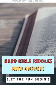 bible time Bible Riddles With Answers, Bible Drill Games, Teen Bible Study Lessons, Teen Sunday School Lessons, Youth Group Bible Study, Bible Games For Youth, Church Youth Activities, Youth Ministry Lessons, Youth Bible Lessons