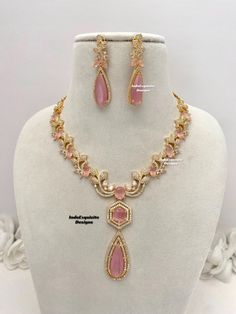 American Diamond Necklace Set in gold color/CZ Necklace/ Reception Jewelry/gold base/pink  All items are shipped from Brampton, Ontario, Canada. If you need your item by a certain day, please reach out to us for express delivery option so that we can update shipping for you before you place the order.  Standard shipping/delivery timeline Below are the delivery timeline estimates. We dispatch all orders by the next business day. ---> USA delivery timeline * 3-6 business days to major urban center American Diamond Necklace Set, Brampton Ontario, American Diamond Necklaces, Urban Center, Diamond Necklace Set, Bollywood Jewelry, Cz Necklace, American Diamond, Buy Handmade