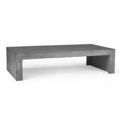 a concrete coffee table on an isolated white background