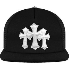 Chrome Hearts Cemetery Trucker Black White 3 Crosses Baseball Cap Snapback Hat ********** Chrome Hearts ********** Brand: Chrome Hearts Size: One Size (Adjustable Snap Back) Name: Cemetery Trucker Color: Black Style: Snapback Cap Material: 100% Cotton / Lambskin White Lambskin Leather 3 Crosses Front Logo Black Cotton Fabric Material Mesh Sides Snapback Adjustable Button Snap Brand New Never Worn 100% Authentic Or Your Money Back Great Gift I Ship Worldwide Any Other Questions Just Ask, I Will B 3 Crosses, White Baseball Cap, White Wallet, Black Cotton Fabric, Heart Accessories, Vintage Cap, Black Wallet, Logo Black, Snap Back