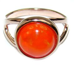 Handmade Unique 925 Sterling Silver ring with unique one of a kind Mexican Fire Opal,  4.20 grams of marvelous handcrafted jewelry design. Only one piece availble ready to ship! It's unique worldwide ring - simply piece of art in world of fine jewelry. Sun energy Mexican Opal  18K Rose Gold over .925 Sterling Silver handcrafted Ring size 6  RING DETAILS: Weight: 4.20g; Size: 6; Ring Type: Statement; Material: Sterling Silver; Main stone: Mexican Fire Opal; Dimension: L - 1/2, W - 1/2, T - 3/8 inch; Stamp / Mark: 925; Condition: New; Main color: orange; Shape: round; Collection: Agra;  Item Code: 14-lut-24-35 Sun Energy, Orange Ring, Mexican Opal, Unique Silver Jewelry, Handcrafted Rings, Online Jewelry Store, Types Of Rings, 4 20, 18k Rose Gold