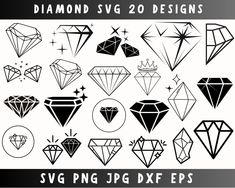 diamond svg clipart designs for use in your design project or webpages