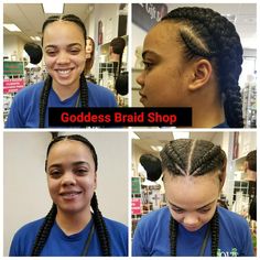 Dutch Braids inspired Pigtails from Goddess Braid Shop. 4727 66th St N St Pete FL 33709. www.goddessbraidshop.com Dutch Braids, Dutch Braid, Braids For Short Hair