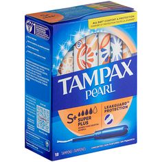 Offer your guests peace of mind and superior protection with this Tampax Pearl 18-count tampon with plastic applicator - super plus. Voted the #1 recommended tampon brand by U.S. gynecologists, this tampon offers up to 8 hours of comfortable protection. Featuring LeakGuard and FormFit protection, guests will appreciate the high level of comfort and quality.   This tampon helps prevent leaks before they happen with the LeakGuard Braid, which channels leaks back up into the core of the tampon. Its Tampon Applicator, Tampax Pearl, What Day Is It, Feminine Care, Live Your Life, Tampon, Hogwarts, Make It Simple, Feel Good