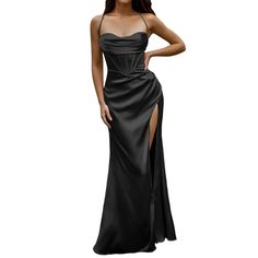 Size Bust Waist Length S 90cm/35.43'' 72cm/28.35'' 136cm/53.54'' M 94cm/37.01'' 76cm/29.92'' 137cm/53.94'' L 98cm/38.58'' 80cm/31.50'' 138cm/54.33'' XL 102cm/40.16'' 84cm/33.07'' 139cm/54.72'' Size:S Bust:90cm/35.43'' Waist:72cm/28.35'' Length:136cm/53.54'' Size:M Bust:94cm/37.01'' Waist:76cm/29.92'' Length:137cm/53.94'' Size:L Bust:98cm/38.58'' Waist:80cm/31.50'' Length:138cm/54.33'' Size:XL Bust:102cm/40.16'' Waist:84cm/33.07'' Length:139cm/54.72'' Craft of Weaving : TATMaterial Composition : synthetic fiberRelease Date : Summer 2024Closure Type : PulloverProfile Type : HFabric Type : POLYESTERType : regularAge : JUNIORModel Number : dressSeason : Spring/SummerNeckline : HalterWaistline : NaturalSleeve Style : regularDresses Length : Ankle-LengthDecoration : noneSleeve Length(cm) : sleev Black Slip Dress Outfit, Party Dress Inspiration, 2024 Dresses, Formal Evening Dress, Elegant Party Dresses, Black Slip Dress, Black Satin Dress, Maxi Dress Wedding, Cocktail Evening Dresses