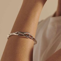 This silver hinged bangle features a station link of sculptural woven links that subtly twist and meander. Sterling Silver Bangle measures 13.5mm wide Sterling Silver Bangle, John Hardy, Original Card, Sterling Silver Bangles, Silver Bangle, Bracelet Crafts, Hinged Bangle, Silver Bangles, Fit Style