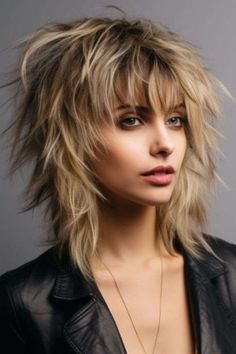 29 Mesmerizing Choppy Shag Hairstyles for Medium Hair! - ReenaSidhu Rocker Hair, Medium Shag Haircuts, Wolf Haircut, Shaggy Short Hair, Layered Haircuts For Medium Hair, Choppy Hair, Messy Short Hair, Shag Hairstyles, Edgy Hair