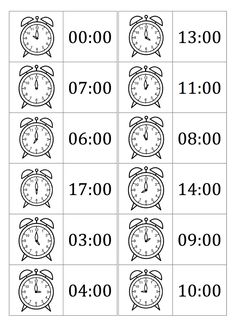 the printable worksheet for telling time to 10 00 and ten o'clock