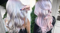 Mother Of Pearl Iridescent Hair Color | Hair.com By L'Oréal Pearl Colored Hair, Opal Hair Color Blonde, Mother Of Pearl Hair Color, Pearl Hair Color Blondes, Opal Blonde Hair, Iridescent Hair Color, Pearl Hair Color, 12 Braids, Iridescent Hair