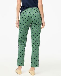 Printed high-rise girlfriend chino pant Cotton Mom Fit Pants For Workwear, Cotton Mom Fit Tapered Pants, Cotton Mom Fit Pants With Tapered Leg, Trendy Tapered Leg Chinos For Work, Trendy Straight Leg Cotton Chinos, Trendy Cotton Chinos For Spring, Trendy Relaxed Fit Chinos For Spring, Trendy Cotton Mom Fit Pants, Trendy Mom Fit Cotton Pants