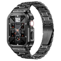 --Compatibility]This Case/Band Is Compatible With Apple Watch Series 8/7/6/5/4/Se(44mm/45mm), The Band Fits Wristbands With Wrist Sizes 6.5 - 8.8 Inches (About 16.5 - 22.4 Cm), Using The Included Link Removal Tool To Shorten Or Extend It To Fit Your Wrist Perfectly. Only The Chain Marked With An Arrow Can Be Removed. --Metal Case Protectionone-Piece Band With Case Is Made Of High Quality 316 Steel, Strong, Shock And Drop Resistant. With Enhanced Comfort And Durability, This Strap Is Skin-Friendl Black Rectangular Watch Accessories For Outdoors, Black Rectangular Watch Accessories For Outdoor, Wear-resistant Black Apple Watch Band For Outdoor, Black Wear-resistant Apple Watch Band For Outdoor, Wear-resistant Black Rectangular Apple Watch Band, Black Wear-resistant Rectangular Apple Watch Band, Black Wear-resistant Apple Watch Band, Modern Black Rectangular Digital Watch, Watch Safes