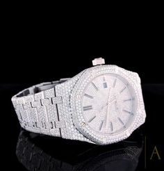 Luxury Watch Brilliant Cut VVS1 Moissanite Watch Hip Hop - Etsy Silver Diamond Watch With Subdials And Cubic Zirconia, Round Diamond Watch With Subdials And Cubic Zirconia, Anniversary Diamond Watch With Round Dial, Anniversary Diamond Watch With Diamond Hour Markers, Anniversary Diamond Watch With Hour Markers, Diamond Watch With Subdials, Silver Cubic Zirconia Watch With Subdials, Silver Watch With Cubic Zirconia And Subdials, Classic Iced Out Round Diamond Watch