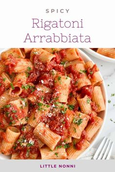 Rigatoni Arrabbiata Spice Guide, Hearty Winter Recipes, Easy Italian Pasta, Simple Tomato Sauce, Classic Italian Pasta, Red Sauce Recipe, Rigatoni Recipes, Winter Dinners, Italian Christmas Recipes