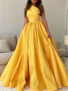 Simple yellow one shoulder satin long prom dress, yellow formal dress Product Number: SD015This dress could be custom made, there are no extra cost to do custom size and color.Custom made: For custom order, we need the following information in the order notes when you check out :bust______ cm/inchwaist______cm/inchhip:_______cm/inchshoulder to shoulder :_______cm/inch (measured from back of shoulder)shoulder to bust :_______cm/inch (measured from middle shoulder to nipple)shoulder to waist :____ Prom Dress Yellow, Satin Long Prom Dress, Yellow Evening Dresses, Satin Evening Dresses, Yellow Satin, Black Tulle