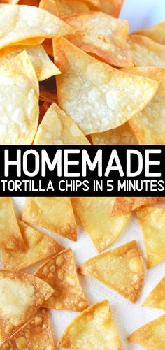 homemade tortilla chips in 5 minutes are the best way to use up leftover tortillas