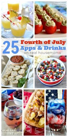 fourth of july appetizers and drinks on real homes