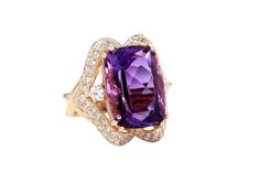 13.50 Carats Natural Amethyst and Diamond 14K Solid Yellow Gold Ring Suggested Replacement Value: $7,400.00 Total Natural Cushion Shaped Amethyst Weights: Approx. 12.00 Carats Amethyst Measures: 17.00 x 13mm Natural Round Diamonds Weight: Approx. 1.50 Carats (color G-H / Clarity SI1-SI2) Ring size: 7 (free re-sizing available) Ring total weight: Approx. 12.00 grams Disclaimer: all weights, measurements and colors are approximate and may vary slightly from the listed dimensions or as seen in the Luxury Multi-stone Amethyst Ring For Formal Occasions, Elegant Multi-stone Amethyst Ring In Yellow Gold, Luxury Yellow Gold Amethyst Ring With Gemstone Accents, Elegant Yellow Gold Multi-stone Amethyst Ring, Elegant Multi-stone Amethyst Ring, Emerald Cut Aquamarine Ring, Natural Cushions, Emerald Cut Rings, Golden Ring