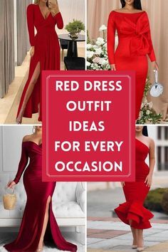 Red Midi Dress Outfit Winter, Red Bodycon Dress Outfit Winter, Red Dress Outfit Winter Christmas, Valentine Dress For Women Classy Night, Red Christmas Dress Women Classy, Red Western Outfits Women, Red Formal Dress Accessories, Red Formal Dress Outfit, Shoes For Red Dress Classy