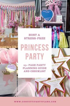 princess party with pink and gold decorations