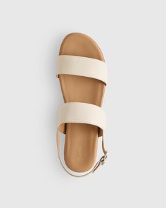 Elevate your summer style with our chic Italian Leather Platform Sandal. Crafted from high quality Italian nappa leather, they offer both fashion and function for any occasion. The platform sole adds height and elegance while ensuring stability and comfort with every step. Step confidently into summer with these versatile and durable sandals.  | Quince | Women's Italian Leather Platform Sandal in Bone, Size 8 Leather Strap Wedge Sandals For Summer, Beige Leather Slingback Sandals For Vacation, Beige Double Strap Sandals For Summer, Beige Slingback Sandals With Adjustable Straps For Summer, Summer Beige Slingback Sandals With Adjustable Straps, Cream Leather Slingback Sandals For Beach, Cream Leather Slingback Sandals For Summer, Cream Sandals With Adjustable Strap For Summer, Chic Summer Slingback Sandals With Leather Footbed