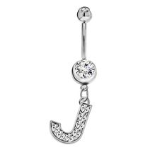 PRICES MAY VARY. ☑️ 316L SURGICAL STEEL -- Initial Dangle Belly Button Ring is made in 316L Surgical Stainless Steel with AAA+ CZ Crystals with a Cute Silver Initial Letter in all Letters. ☑️ IDEAL FOR BELLY PIERCING -- Belly Button Rings with Initial has a Length of 10mm with Thickness of 14G(1.6mm) perfect for Belly Piercing. ☑️ HYPOALLERGENIC -- Belly Button Bar is suitable for Belly Button Piercing and is Anti Allergic, Nickel Free, Lead Free which makes our Dangle Belly Ring Ideal for Sensi Piercings Belly, Belly Piercings, Button Piercing, Dangle Belly Rings, Body Jewelry Piercing, Navel Piercing, Button Rings, Belly Piercing, Belly Button Piercing