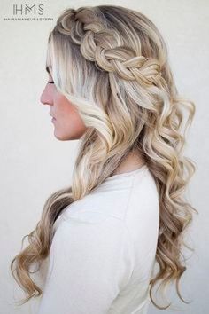 Prom Hairstyles For 2k17!#Hair#Musely#Tip Cute Braided Hairstyles, Hair Homecoming, Wedding Hair Down, Hairstyles Wedding, Long Blonde, Formal Hairstyles, Long Blonde Hair, Hairstyles Black, Wedding Hair And Makeup