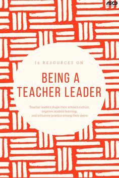 an orange and white book cover with the words being a teacher leader in front of it