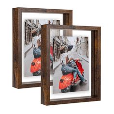 PRICES MAY VARY. Transparent Design: The 5x7 picture frame adopts a barn MDF wood texture finish, match the modern double-sided tempered glass. The unique design is combining retro and contemporary, customize your home. Magic of Suspension: The clear backplane will make photos of one-dimensional into 3-D floating effect. These vintage picture frames can fit 3.5x5, 4x6, 5x7 (up to 7x9 ) inches photos (hold up to 0.5mm thick paper) Versatile Floating Frame: These rustic 5x7 picture frames can disp Rustic Photo Frames, Floating Picture Frames, Double Picture, Glass Photo Frames, Rustic Picture Frames, 5x7 Picture Frames, Rustic Pictures, 8x10 Picture Frames, Tabletop Picture Frames