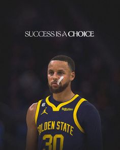 a man with a beard standing in front of a basketball ball and the words success is a choice