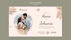 a wedding website with an image of a couple