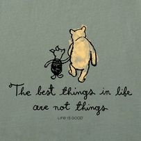 the best things in life are not things t - shirt with winnie the pooh quote