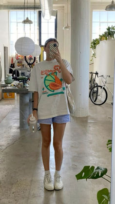 Fruit Tshirt Easy 30 day return policy Tshirt With Shorts Outfits, Playful Summer Outfits, Summer Outfits Hot Day, Summer Outfit School Appropriate, Summer Fit Inspo Modest, Casual Hawaii Outfits, Fsy Outfits, Humid Summer Outfit, Summer Simple Outfits