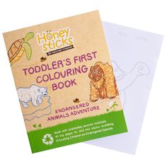 the children's first coloring book is shown