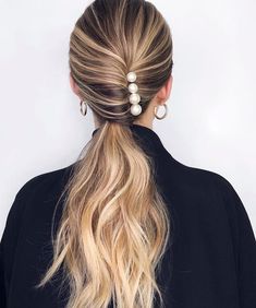 Ponytail Wedding, Trendy We Fryzurach, 4c Hair, Low Ponytail, Party Hairstyles