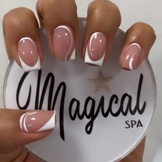 Magical Spa na Instagramie: „Esmaltado Semipermanente #magicalnailspa #nailsart #nailsaddict” Sassy Nails, French Manicure Nails, Nagel Tips, White Nail, Acrylic Nails Coffin Short, Short Acrylic Nails Designs