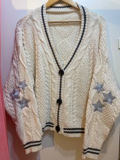 Size: L Folklore Cardigan, Cardigan Y2k, Oversized Knit Cardigan, Embroidered Cardigan, Oversized Cardigan, Winter Sweaters, Kawaii Fashion, Choose The Right, Y2k Fashion