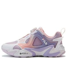 (GS) FILA Lifestyle Sneakers 'White Purple Pink' K15G321115QWP Sporty Pink Fade-resistant Sneakers, Light Sports Pink Fade-resistant Sneakers, Pink Fade-resistant Sneakers For Light Sports, Lifestyle Sneakers, Limited Edition Sneakers, Sports Sneakers, Sport Sneakers, Sneakers White, Limited Edition