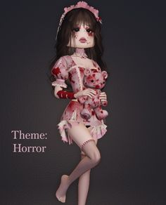 dti dress to impress horror doll creepy cute outfit #dti #dresstoimpress Why Is Halloween Celebrated, Creepy Cute Outfits, Halloween Fashion Outfits, Halloween Costumes To Make, Popular Costumes, Hallowen Costume