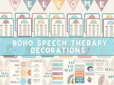 the boho speech therapy decorations