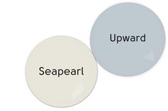 two circles with the words upward and sea pearl on them, both labeled in black